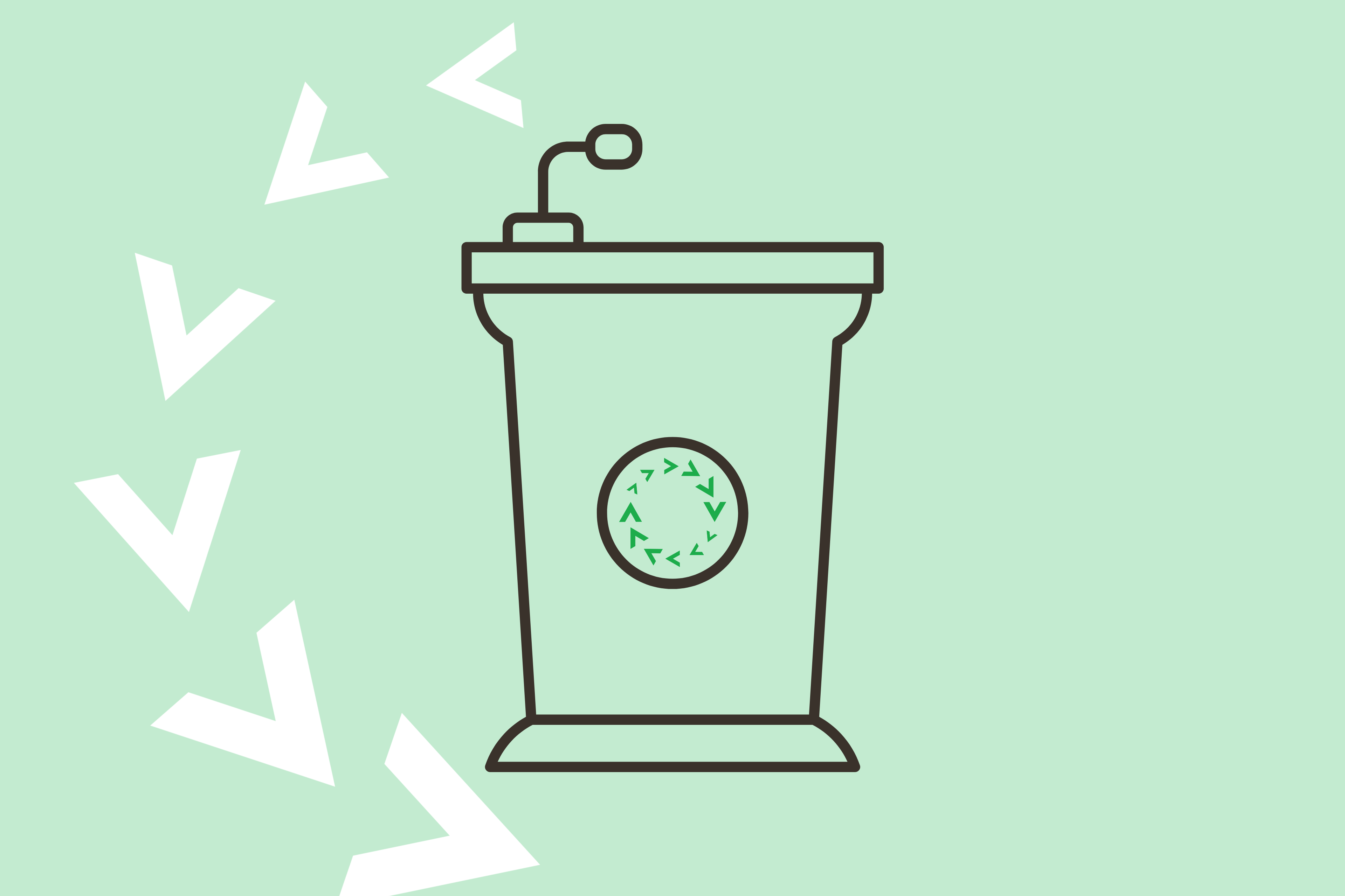 Line Graphic of Podium