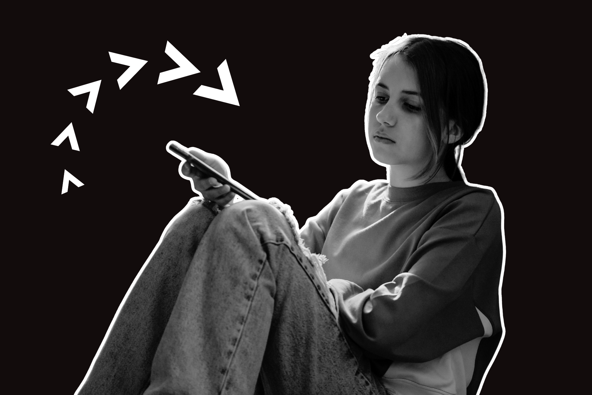 Teenage girl on mobile phone